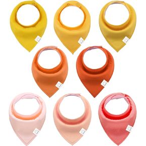 8-Pack Baby Bibs, Soft Cotton Baby Drool Bibs Bandana Bibs for Baby Boy & Girls, Baby Newborn Bibs Teething Bibs