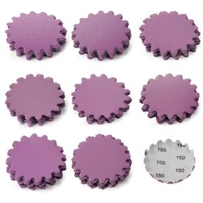 MAXMAN Sanding Discs 3 Inch 80Pcs, Wet Dry Hook and Loop Flex Edge Sand Paper, Sandpaper Assortment Grit 80 120 150 240 320 400 600 800, Wavy Sand Paper for Drill and Bowl Sanders, Edge Sanding Tools