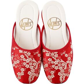 Women's Embroidered Flat Mules Handmade Design Non-Slip Comfortable, Loafers, Slip-on