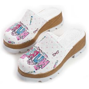 Saraya Nurse - Premium Handmade Leather Comfort Clogs, Nurse Pattern, All-Day Comfort and Support, Durable for Long-Term Use, Ideal for, Nurses Clogs