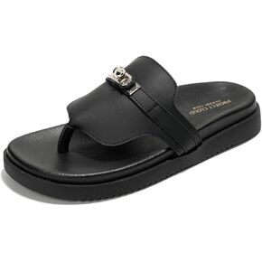 Project Cloud Leature Leather Womens Sandals - Memory Foam Summer Sundals for Women 2025 - تنزلق على الشرائح للنساء ، أحذية البغال ، أحذية نساء ، وصنادل شاطئية للانزلاق للمرأة (Vita)