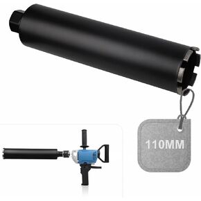 CPROSP 1¼ inch Broca De Corona de Diamante 110 mm, Longitud 420 mm, Diamantina para Perforar en Hormigón, Hormigón Armado, Mampostería y Piedra