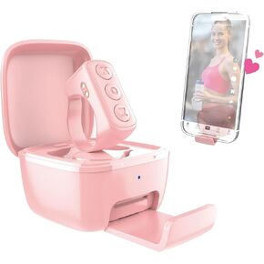 TikTok Scrolling Ring with Phone Stand, Remote Control for TikTok, Bluetooth Page Turner for iPad/Kindle App/iPhone/Android (Black)
