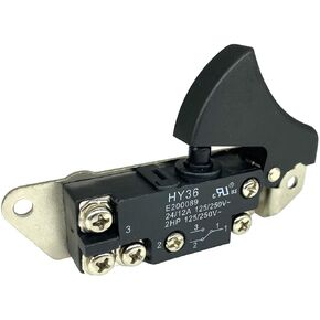HY36 Angle Grinder Switch E20089 24/12A 125/250V 2HP SPDT No Lock