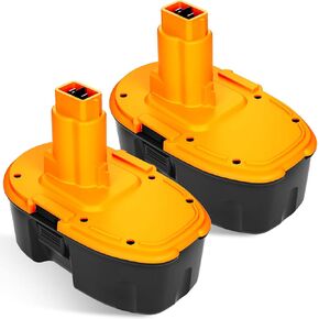 2 Pack 18V 4500mAh DC9096 DC9098 Replacement for Dewalt 18V Battery, Compatible with Dewalt 18 Volt Battery DC9099 DW9095 DW9099 DE9038 DE9039 DE9095 DW9095 DW9096 DW9098 DE9503 DC9182 (Yellow)