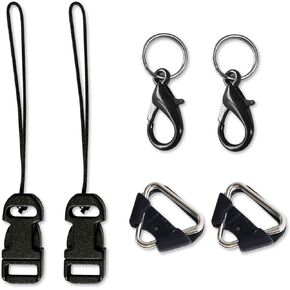 NIIIYTYB 6Pcs Camera Strap Quick Release Clips with Metal Hooks Neck Strap Fast Links Clamps Anchor Connectors Adjustable Quick Release Buckles for DSLR Style Adapter with Steel Lug Rings