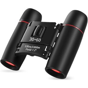 30X60 Mini Compact Binoculars for Adults and Kids，Lightweight, Wide View Angle Foldable Easy Focus Small Binoculars for Bird Watching Hunting Concert Traveling Theater Opera Sightseeing