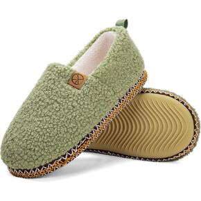 House Slippers for Women Winter Warm House Shoes with Memory Foam Indoor Fuzzy Comfort Anti-Skid Soft Loafer Shoes