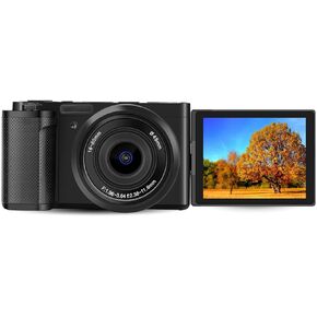 G930 Mirrorless Digital Camera 5K 64MP للصورة والفيديو ، شاشة تعمل باللمس 3.2in قابلة للتدوير ، التصغير البصري 5x ، WDR Auto Focus Digital Camera for App OD Cam ، 1400mAh NP180