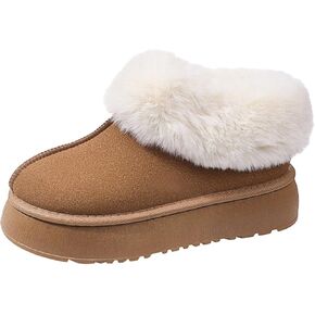 Snow Boots for Women Mini Snow Boots Fur Fleece Ankle Boots Winter Boots Platform Boots Warm Water Resistant Non-slip Indoor & Outdoor