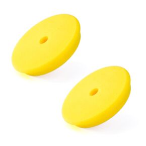 Buffing Sponge Yellow Pads, 2Pcs 6 Inch Face for 5 Inch 127mm Backing Plate Compound, D-A Fine Cutting Polishing Pads for Car Buffer Polisher Compounding