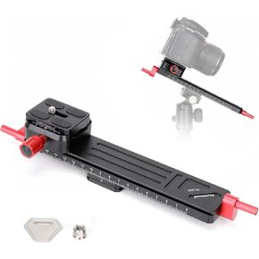 Koolehadao Macro Focusing Rail for Close-up Shooting Macro Photography Precise Focus Rail with1/4 Screw Quick Release Plate Compatible with Arca-Swiss for DSLR Camera Camcorder W-200