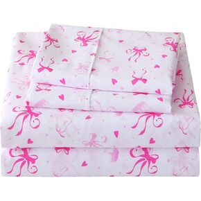 Viviland 3 Pieces Boys Girls Grey Twin Sheet Set - Soft Microfiber Fitted Flat Sheets & Pillowcase - Forest Fox Bear Print Bedding Sets - for Kids & Toddlers