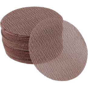 50 Pcs 6 Inch Abranet Sanding Mesh Anti-Clog Hook Loop Dust Free Net Sandpaper 180 Grit Brown Aluminum Oxide