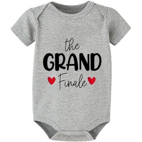 The Grand Finale Last Child Pregnancy Announcement Baby Clothes Short Sleeve Baby Boys Bodysuits