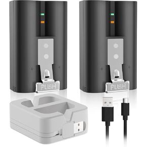Replacement for Ring Camera Battery 2 Pack with Charger Station, 6040mAh Rechargeable Ring Battery Compatible with Ring Doorbell Battery 2/3/3plus/4, Stick Up Cam and Spotlight Cam, 3.65V 22.046Wh