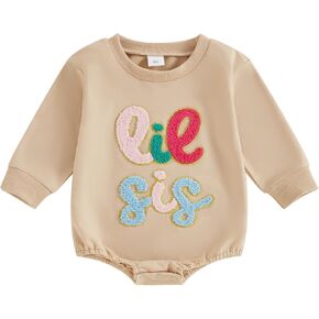 Embroidery Romper Baby Boy Girl Halloween Pumpkin Sweatshirt Oversized Long Sleeve Letter Bodysuit Fall Clothes