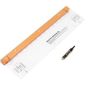 ViaGasaFamido Door Hinge Installation Locator Hole Drill Guide Shelf Pin Drilling Jig Self Centering Bit Set Cabinet Hinge Jig Mounting Positioning Ruler Woodworking Positioner Tool