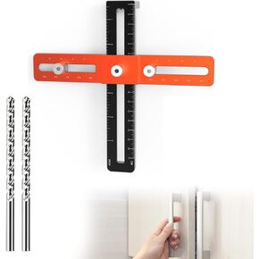 Cabinet Door Handle Hardware Jig, Adjustable Cabinet Handle Template Tool for Drawer Handles, Pulls, and Knobs, Punch Locator Drill Guide and Alignment Hole in Saudi Arabia