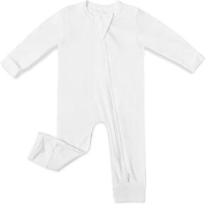 TotAha Baby Romper Jumpsuit Boys Girls, Long Sleeve Footless Pajamas for Newborns, Soft & Stretchy Infants Coveralls, 1 Pack