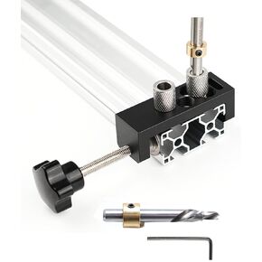 Aluminum Profile Drill Guide Access Hole Drill Jig,Hardware Jig Aluminum Profile Drilling Jig,Single Double Hole Profiles Generic Jig Screw Puncher For 2020 2040 3030 3060 4040 DIY Tools (1)