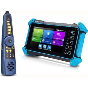 EVERSECU CCTV IP Camera Tester Monitor with Cable Tracer, 8MP AHD CVI TVI CVBS IP Camera Test 4K HD Display Video Monitor 5inch IPS Touch Screen IPC Tester with POE PTZ WiFi RS485 HDMI & VGA Input