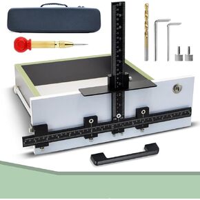 Cabinet Hardware Jig,Aluminum Alloy Cabinet Handle Template Tool-Cabinet Jig For Fast And Accurate Installation Of Handles And Pulls,Sleeve Drawer True Position Tools For Cabinet Knobs Pulls