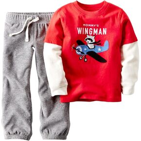 Carter's Baby Boy's 2 Piece Two Fer Set - Wingman - 9 Months