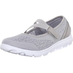 Propet Womens TravelActiv Mary Jane Walking Flats Casual - Grey