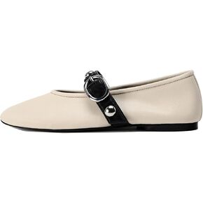 Leopard Print Ballet Flats Womens Round Toe Buckle Strap Mary Jane Flat Comfortable Casual Fall Ballerina Shoes