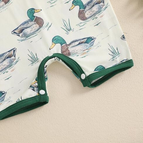 Bagilaanoe Summer Outfit Infant Baby Boy Sleeveless Romper Jumpsuit Shorts Mallard Duck One Piece Clothes in Saudi Arabia
