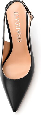 Womens Fashion Pumps with Slingback Buckle, Pointed Toe High Heels, Solid Matte Shoes for Women 3.3 inch in Saudi Arabia
