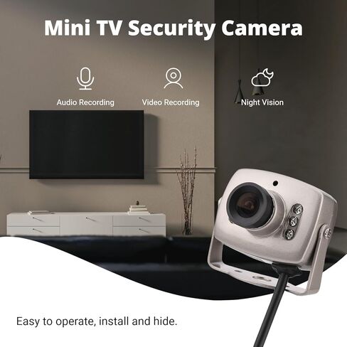 كاميرا Yunseity Mini CCTV ، كاميرا أمان سلكية للأشعة تحت الحمراء ، CMOS Digital Camera For Home Office Warehouse Factory Supermarket (تنسيق PAL (المسمى وشحن)) in Kuwait