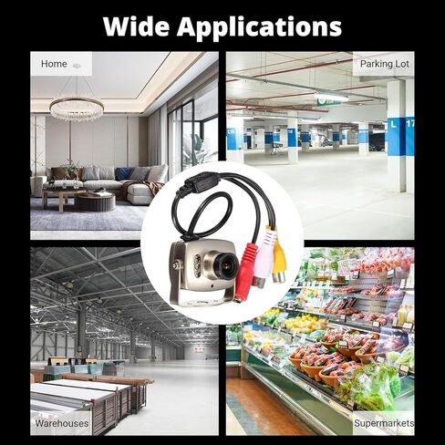 كاميرا Yunseity Mini CCTV ، كاميرا أمان سلكية للأشعة تحت الحمراء ، CMOS Digital Camera For Home Office Warehouse Factory Supermarket (تنسيق PAL (المسمى وشحن)) in Kuwait