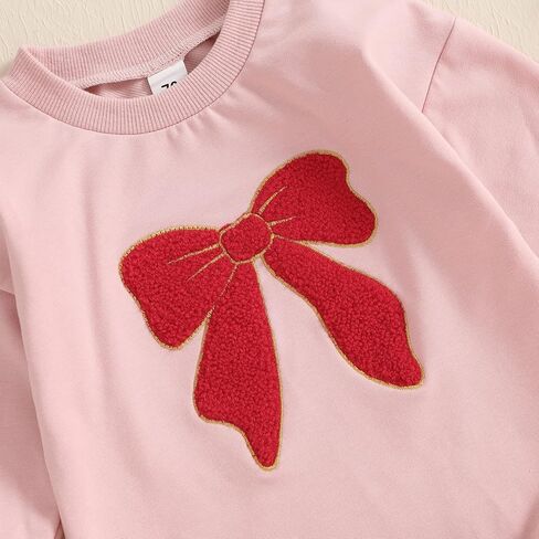 Fybitbo اطفان طفلة ملابس الملابس القوس طباعة قميص رومبير فقاعة طويلة الأكمام in Kuwait