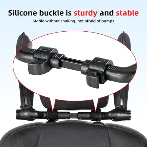 Car Headrest Pillow, 360°Adjustable Travel Sleeping Car Headrest, U-Shaped Car Seat Head Neck Support, Road Pal Headrest for Long Trip, Suitable for Kids and Adults, Black, TaiFang-CLTZ-1 in Saudi Arabia
