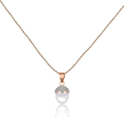 Women Gifts Real Freshwater Pearl Pendant Moissanite Necklace 925 Sterling Silver Fine Jewelry for Wife Mom Girlfriend, Anniversary Valentine's Day Mothers Day in Kuwait