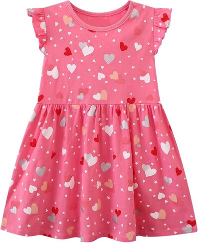 Toddler Girls Cotton Dress Short/Long Sleeve Little Girl Cartoon Dress Baby Cute Dress Kid Dinosaur Dresses in Saudi Arabia