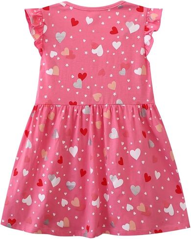 Toddler Girls Cotton Dress Short/Long Sleeve Little Girl Cartoon Dress Baby Cute Dress Kid Dinosaur Dresses in Saudi Arabia