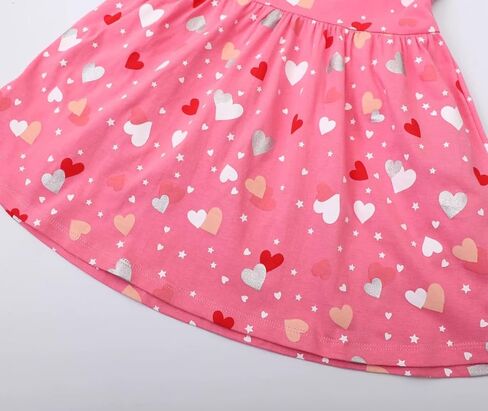 Toddler Girls Cotton Dress Short/Long Sleeve Little Girl Cartoon Dress Baby Cute Dress Kid Dinosaur Dresses in Saudi Arabia