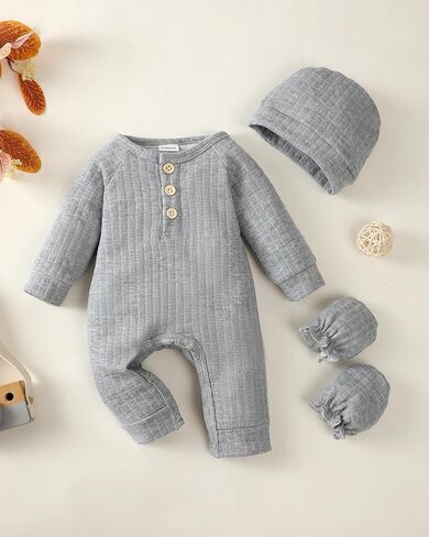 Newborn Baby Boy Clothes Infant Baby Rompers Boy Cute Newborn Boy Outfits 3PCS Romper Jumpsuit For Baby Boys in Saudi Arabia