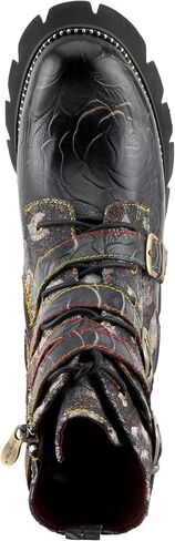 Spring Step L'Artiste Arce Women's Floral Bootie - Artistic Handpainted Upper, Rugged Lug Sole, Adjustable Fit in Saudi Arabia