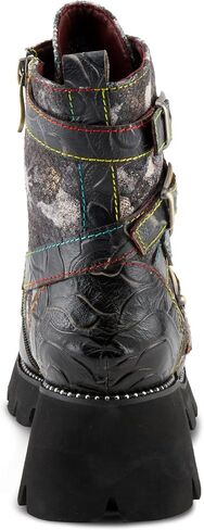 Spring Step L'Artiste Arce Women's Floral Bootie - Artistic Handpainted Upper, Rugged Lug Sole, Adjustable Fit in Saudi Arabia