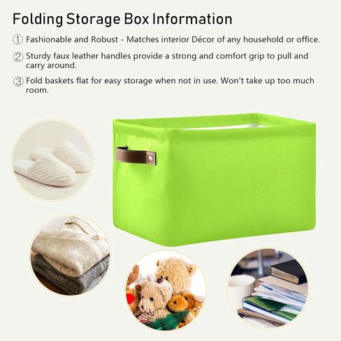 Storage Basket Mustard Yellow Fabric Storage Organizer Box Bin for Shelf Closet Nursery Laundry, Large Collapsible Cube Baskets with Handles 2 Pack in Kuwait