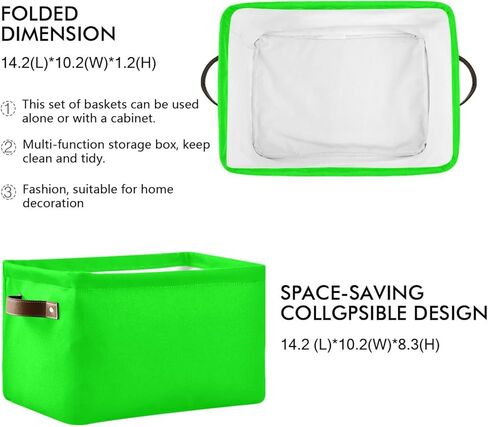 Storage Basket Mustard Yellow Fabric Storage Organizer Box Bin for Shelf Closet Nursery Laundry, Large Collapsible Cube Baskets with Handles 2 Pack in Kuwait