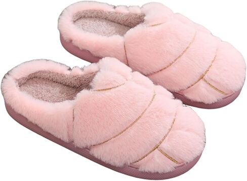 نساء ذرياء النعال ذات اللون الصلب ذاكرة الرغوة الفخمة concha slippers بطانة دافئة ناعم ناعم نبيل الشنيع في الهواء الطلق أحذية البيت الداخلي in Saudi Arabia
