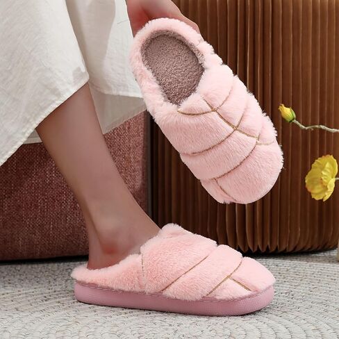 نساء ذرياء النعال ذات اللون الصلب ذاكرة الرغوة الفخمة concha slippers بطانة دافئة ناعم ناعم نبيل الشنيع في الهواء الطلق أحذية البيت الداخلي in Saudi Arabia