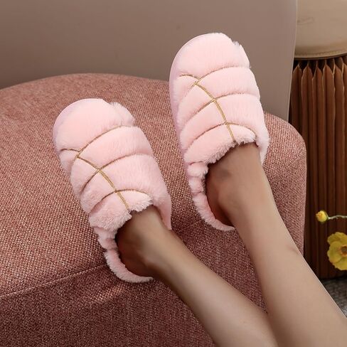 نساء ذرياء النعال ذات اللون الصلب ذاكرة الرغوة الفخمة concha slippers بطانة دافئة ناعم ناعم نبيل الشنيع في الهواء الطلق أحذية البيت الداخلي in Saudi Arabia