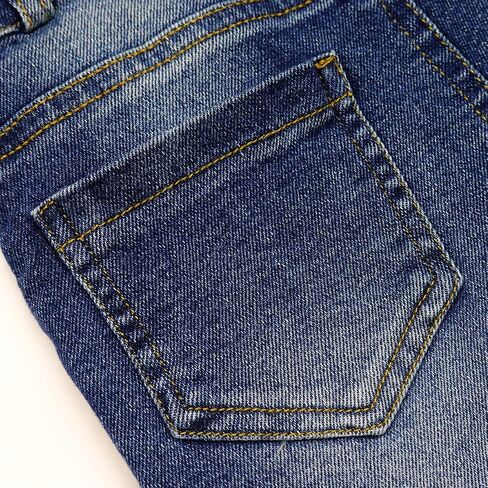 KIDSCOOL SPACE Baby Little Girls Denim Overalls, Washed Ripped Loose Fit Jeans Workwear in Kuwait