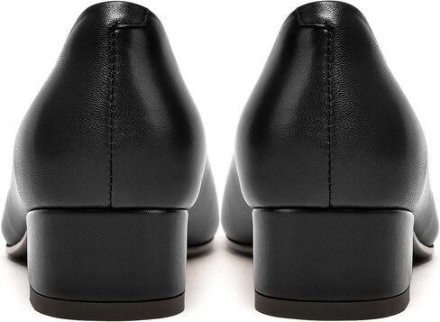 Femstep Womens Matte Leather Fashion Wedding Square Toe Slip على مكتنزة منخفضة من مضخات الكعب أحذية 1.5 بوصة in Saudi Arabia